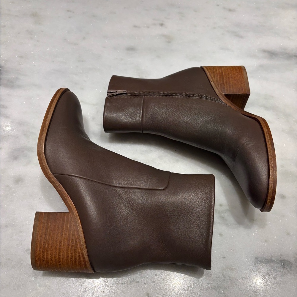 COCLICO Taupe Lather Ankle Boots - Picture 3 of 7